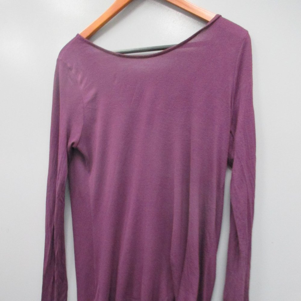 Express One Eleven Women's Blouse Size S Purple 100% Rayon Open Back Blouse Top